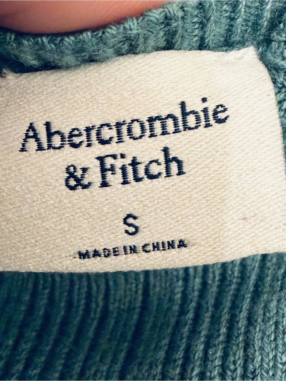 Abercrombie & Fitch Ribbed Knit Maxi Tank Dress Teal S